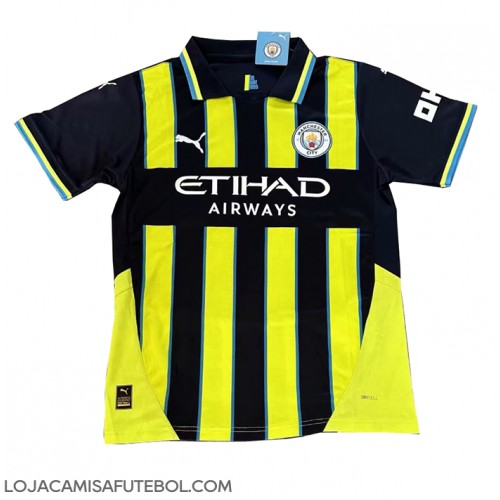 Camisa de Futebol Manchester City Equipamento Secundário 2024-25 Manga Curta